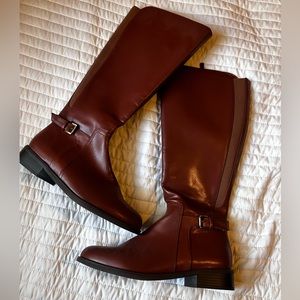 Leather riding boots